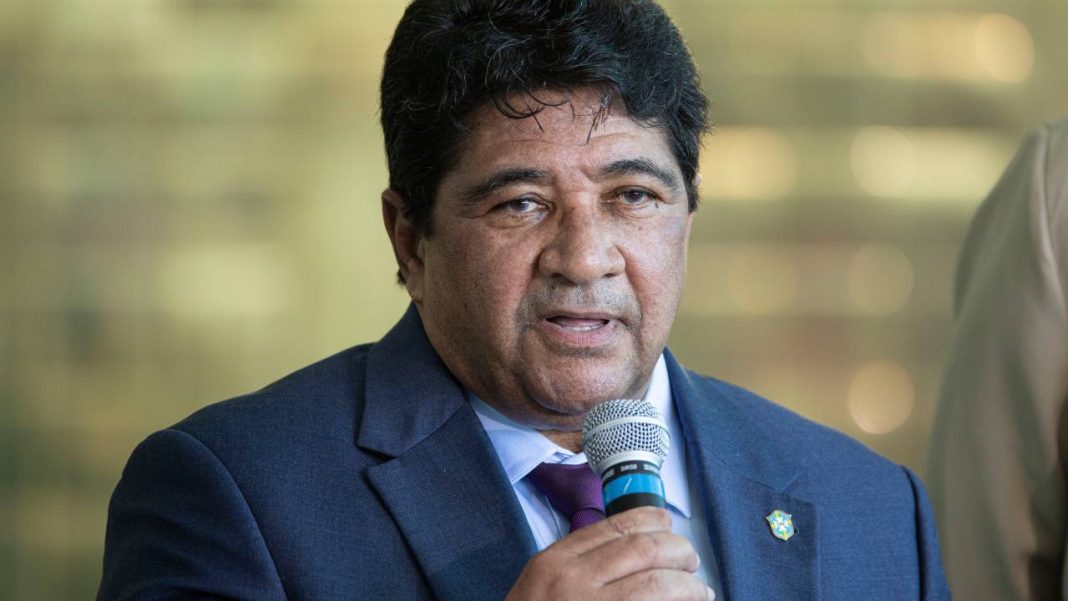 O presidente da CBF, Ednaldo Rodrigues: coquetel em Brasília para celebrar Copa do Mundo Feminina de 2027, que será realizada no Brasil