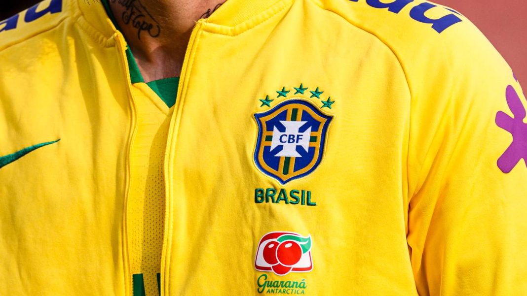 CAIRO, EGYPT - NOVEMBER 14: Lyanco Neves of Brazil wearing a Confederação Brasileira de Futebol (CBF) Jerseys during the match between Brazil U23 and Korea Republic U23 at Al Salam Stadium on November 14, 2020 in Cairo, Egypt.
