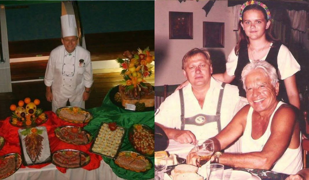 Chef de SC serviu Gugu e atravessou o mundo cozinhandoFoto: Arquivo Pessoal/ND Mais