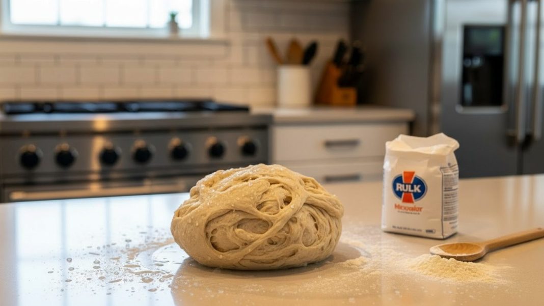 massa de pão com sal